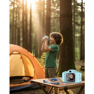 Zenvia Mavi Şarjlı Mini Hd Kamera Video Fotoğraf Çekimli USB Bağlantılı Dijital