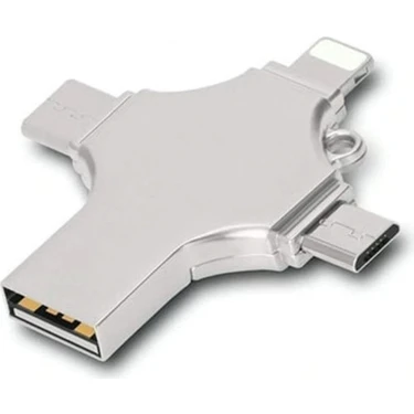 Uravas Store Otg 4ın1 Cep Telefonu Çok Fonksiyonlu USB Flash Bellek 64 GB Type-C, Micro Sd ve Kart