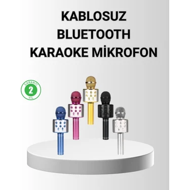 Renas Store Bluetooth Karaoke Mikrofon – Yüksek Ses Kalitesi Yankı Efektli Uzun Ömürlü