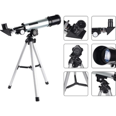 Renas Store Mini Teleskop Kara Uzay Teleskobu Aliminyum Gövde Tripodlu 50 x