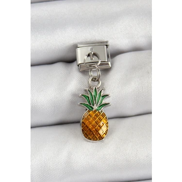 Renas Store 316L Çelik Sallantılı Ananas Model Gümüş Renk Nomination