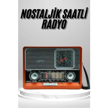 Renas Store Nostaljik Radyo Taşınabilir Bluetooth Bağlantılı Hoparlör