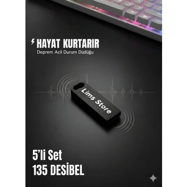 Twin Store Deprem Acil Durum Düdüğü 135 Desibel -5'li