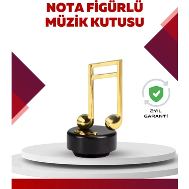 Renas Store Altın Nota Temalı Müzik Kutusu Müzikli