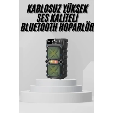 Renas Store Bluetooth Hoparlör Yüksek Ses Kaliteli Büyük Boy Çift Çıkışlı Ses