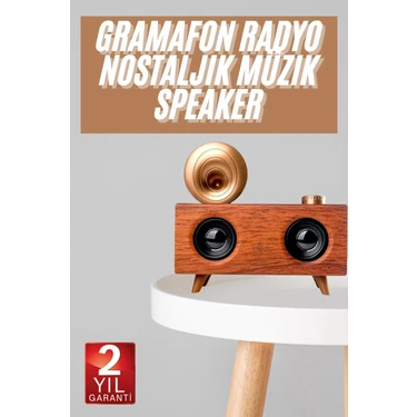 Renas Store Gramafon Nostaljik Radyo Yüksek Ses Kalitesi USB Tf Kart
