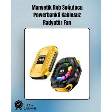 Renas Store Rgb Işıklı Girdap Fanlı Soğutucu | Manyetik Montaj | Type-C
