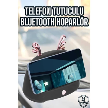 Renas Store Bluetooth Hoparlör Telefon Tutuculu Akıllı Hoparlör Uzun Pil