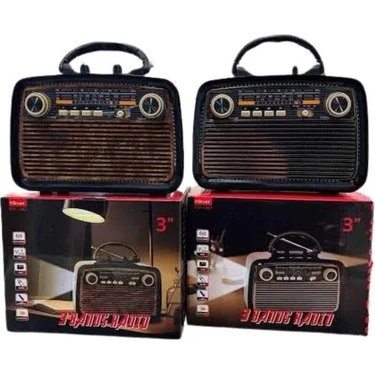 Renas Store Eskitme Nostalji Tasarımlı Bluetoothlu Nostalji Radyo Ahşap Nostaljik