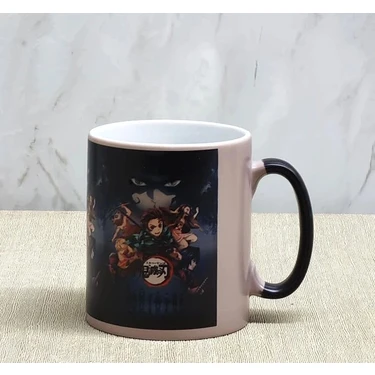 Renas Store Porselen Renk Değiştiren Demon Slayer Kupa Bardak