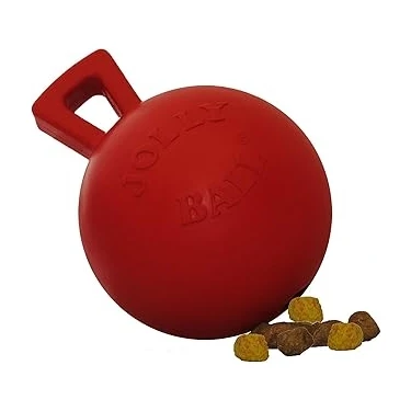 Uravas Store Jolly Pets Tug-N-Toss Ağır Hizmet Köpek Oyuncak Topu Saplı, 10 Inç/küçük,