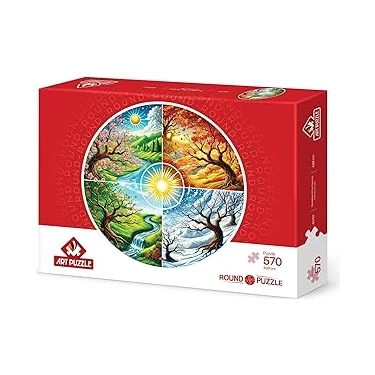 Uravas Store Art Puzzle Dört Mevsim Çarkı 570 Parça Round