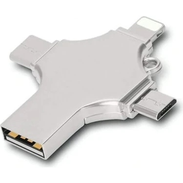 Uravas Store Otg 4ın1 Cep Telefonu Çok Fonksiyonlu USB Flash Bellek 64 GB Type-C, Micro Sd ve Kart