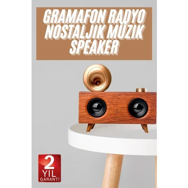 Renas Store Gramafon Nostaljik Radyo Yüksek Ses Kalitesi USB Tf Kart