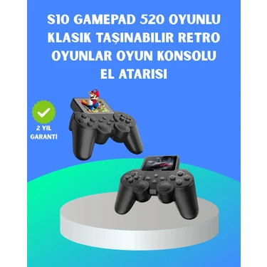 Renas Store 2.4 Inç Hd Renkli Ekranlı 500-IN-1 Taşınabilir Oyun Konsolu, Kablolu Tv Bağlantısı Uzun