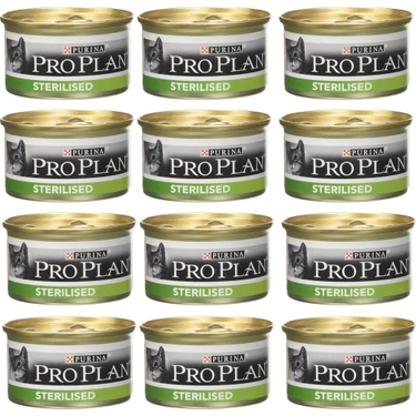 Pro Plan Premium Kalite Sterilised Kedi Konservesi 12x 85 gr Ton ve Somon