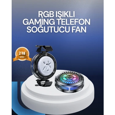 Renas Store Rgb LED Telefon Soğutucu Fan Yüksek Hızlı Soğutma