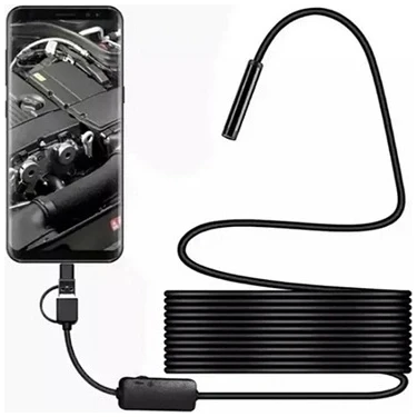 Uravas Store Vtn-02 Endoskop Yılan Video Kamera Led’li 2 Metre 7 mm Sert Kablo Su