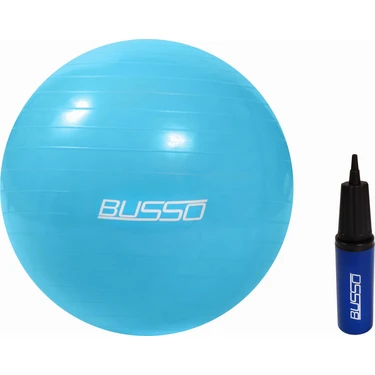 Busso GYM-45 45cm Mavi Pilates Topu Kutulu ve Pompalı Tekil Kullanım