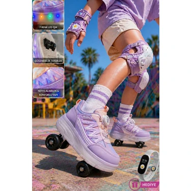 Muggo SKY Çocuk Işıklı Patenli Tekerlekli Sneaker Spor