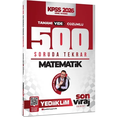 Yediiklim Yayınları 2026 Kpss Son Viraj Serisi Matematik Tamamı Video Çözümlü 500 Soruda Genel