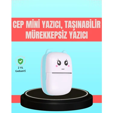 Nevamel Bluetooth Bağlantılı Mini Termal Yazıcı Öğrenci ve Ofis