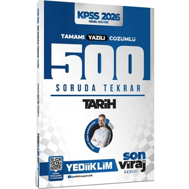 Yediiklim Yayınları 2026 Kpss Ags Son Viraj Serisi Tarih Tamamı Yazılı Çözümlü 500 Soruda Genel