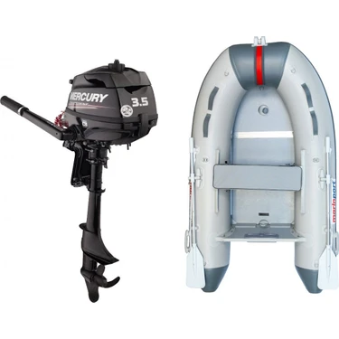 Marinport 2.30 Ahşap Taban Şişme Bot + Mercury 3.5 Hp Deniz