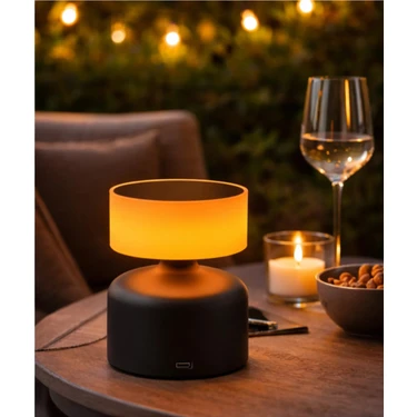 Essey Lighting Mini Silindir Dış Işık Dokunmatik Dimmerli Üç Renk Masa