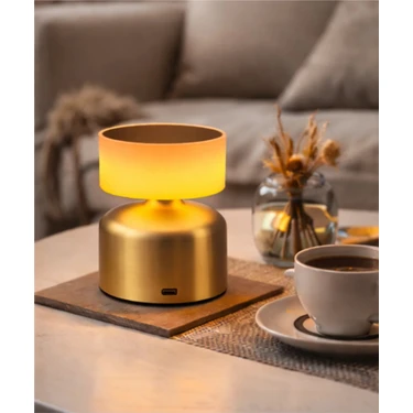 Essey Lighting Dokunmatik Şarjlı LED Masa Lambası – Modern Geniş Başlıklı Kablosuz