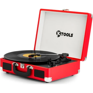 Ktools Nostalgie Pikap K344 - Kırmızı Bluetooth Destekli Müzik Kutusu ile Nostaljik Ses