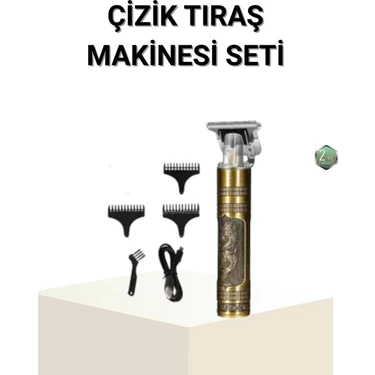 T Bıçaklı Profesyonel Çizik Tıraş Makinesi Seti – 120 Dakika Kullanım, Şarjlı &amp;