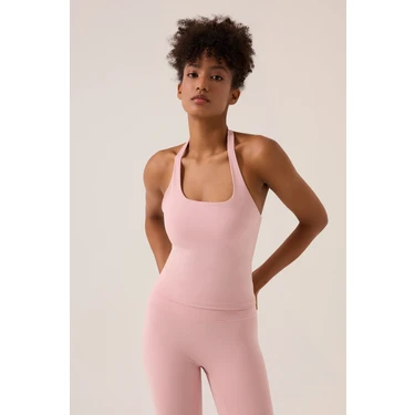 Los Ojos x Ece Pembe Halter Yaka Top Halter