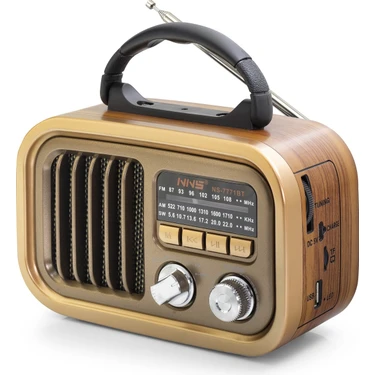 Uravas Store Bluetooth Nostaljik Hoparlör Fm 18.4 x 8.9 x 13.4 cm
