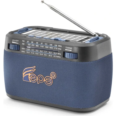 Uravas Store Bluetooth Fm Radyo USB Tf Aux Solar Şarjli Taşinabi̇li̇r Kamp Hoparlör
