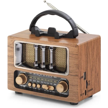 Uravas Store Bluetooth Nostaljik Hoparlör Fm 16.7 x 9.5 x 13.8 cm