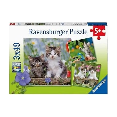 Uravas Store Ravensburger 3 x 49 Parça Puzzle Tiger Babies
