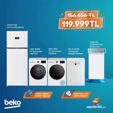 Beko Dondurucu Hediyeli 4lü Beyaz Eşya