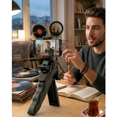 Zenvia Zcv Mey Ithalat® Telefon Tripodu Masaüstü Stand 360 Derece Dönebilen Telefon Tutucu