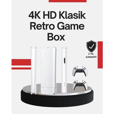 Zenvia Zcv Mey Ithalat® 2 Kollu Kablosuz 4K Tv Uyumlu Klasik Oyun Konsolu