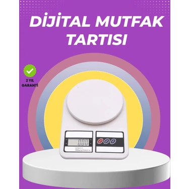 Zenvia Zcv Mey Ithalat® Beyaz Plastik Dijital Mutfak Tartısı – 24X16.8X1.5CM