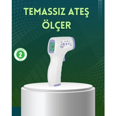 Zenvia Zcv Mey Ithalat® Kızılötesi Temassız Ateş Ölçer LCD Ekranlı Hassas Termometre