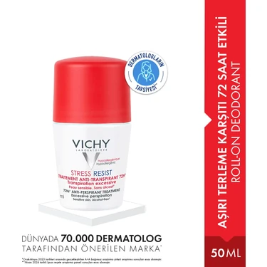 Vichy Stress Terleme Karşıtı Yoğun Kontrol Roll-on Deodorant 50 ml Erkekler ve Kadınlar
