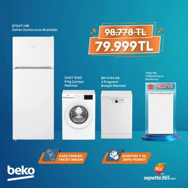 Beko Dondurucu Hediyeli 3lü Beyaz Eşya