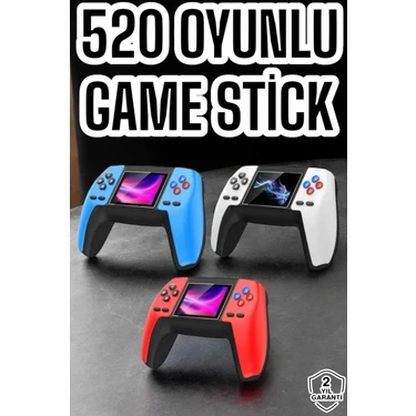 Zenvia Zcv Mey Ithalat® Game Stick Oyun Konsolu 520 Oyunlu Retro Oyunlu LED Ekran