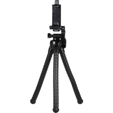 Rabsev Octopus Akrobat Kollu Masa Tripodu 26 cm Siyah Renkli Esnek Özellikli DSLR ve Telefon