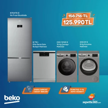 Beko 4 lü Gri Çeyiz Seti