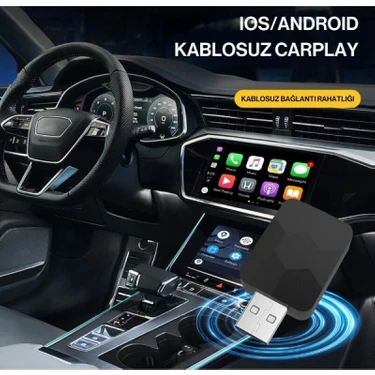 Android Car Play Adaptör 2 In 1 Usb-C / Usb-A Bluetooth 5.4 Wi-Fi 6 Destekli Kablosuz Apple Car