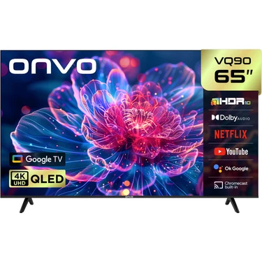 Onvo 65VQ90F3UA 65'' 165 Ekran Uydu Alıcılı 4K Ultra HD  Google Smart QLED