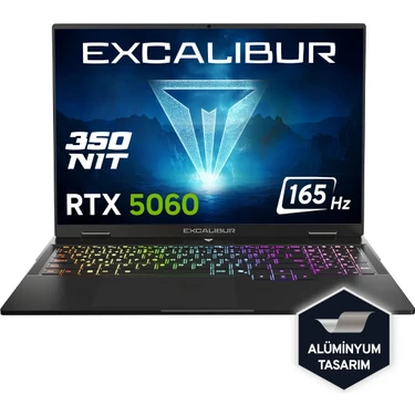 Casper Excalibur G915 Intel Core 7-240H 64GB 1tb RTX5060 165HZ 16" Freedos Gaming Laptop